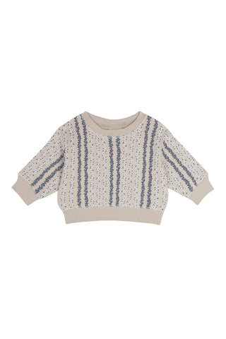 Dikey Çiçek Sweatshirt Pantolon Set