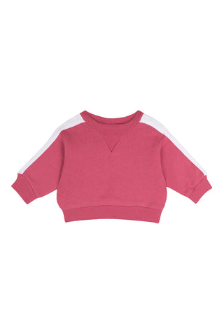 Kontrast Pembe Sweatshirt Pantolon Set