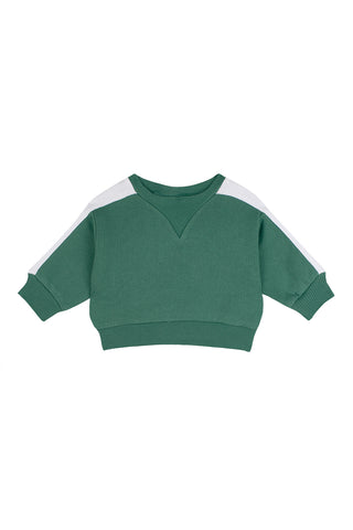 Kontrast Yeşil Sweatshirt Pantolon Set
