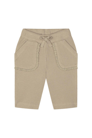 Bej Dantel Detaylı Pantolon