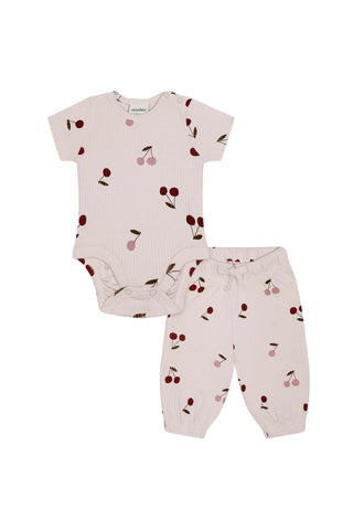 Cherry Blossom Dream Kiraz Body Pantolon ve Tavşan