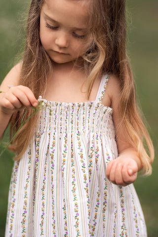 Dikey Çiçek Elbise