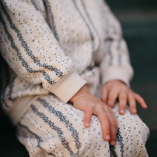 Dikey Çiçek Sweatshirt Pantolon Set