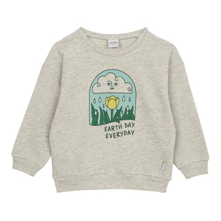 " Earth Day" Baskılı Sweatshirt
