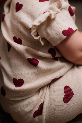 Kalp Jakar Tshirt Tayt Set