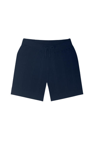 Lacivert Dokulu Triko Kısa Kollu Tshirt Şort Set