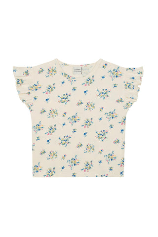 Minik Çiçekler Kısa Kollu Tshirt Şort Pijama Takım