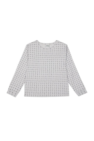 Minik Kareler Uzun Kollu Pijama Takımı