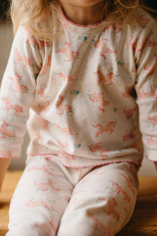 Unicorn Masalı Uzun Kollu Tshirt Tayt Set